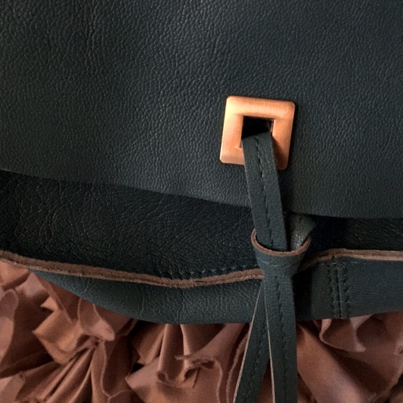 Via Spiga Teal Turquoise Leather Shoulder Bag - Picture 12 of 12